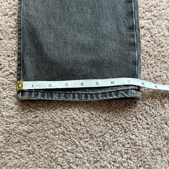 Zara Low Rise Straight Leg Black Denim Jeans Size 12 - Picture 11 of 12